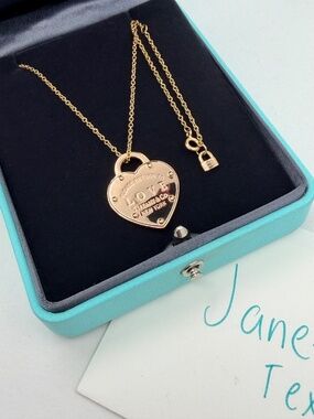 Tiffany & Co. 18k Rose Gold Return to Love Pendant Necklace, 18-20